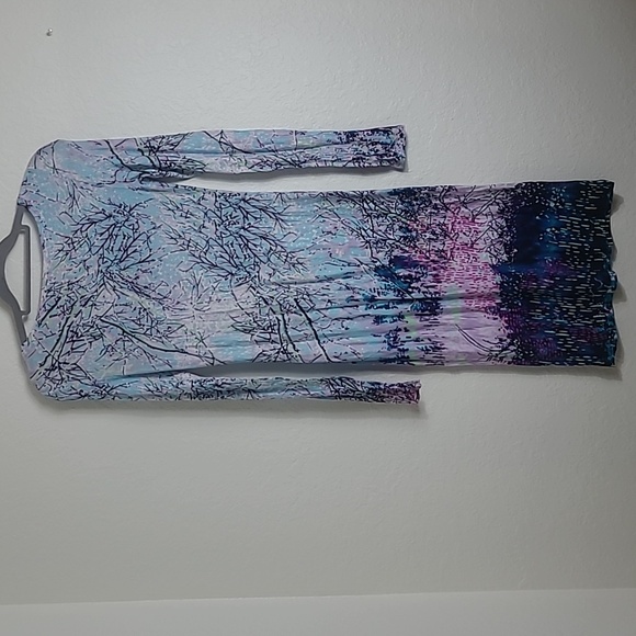 BCBG Winter Forest Printed Fitted Dress Size M - Picture 6 of 6